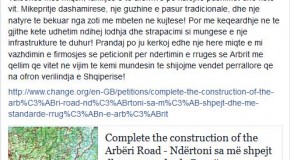 Behar Mera thirje për të nënshkruar peticionin e Rrugës së Arbërit