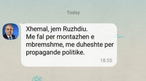 “Xhemal, jam Ruzhdiu, më fal për montazhën e mbrëmshme, më duheshte për propagandë politike” – Çupi ironizon montazhën që ia bëri Lata (FOTO-VIDEO)